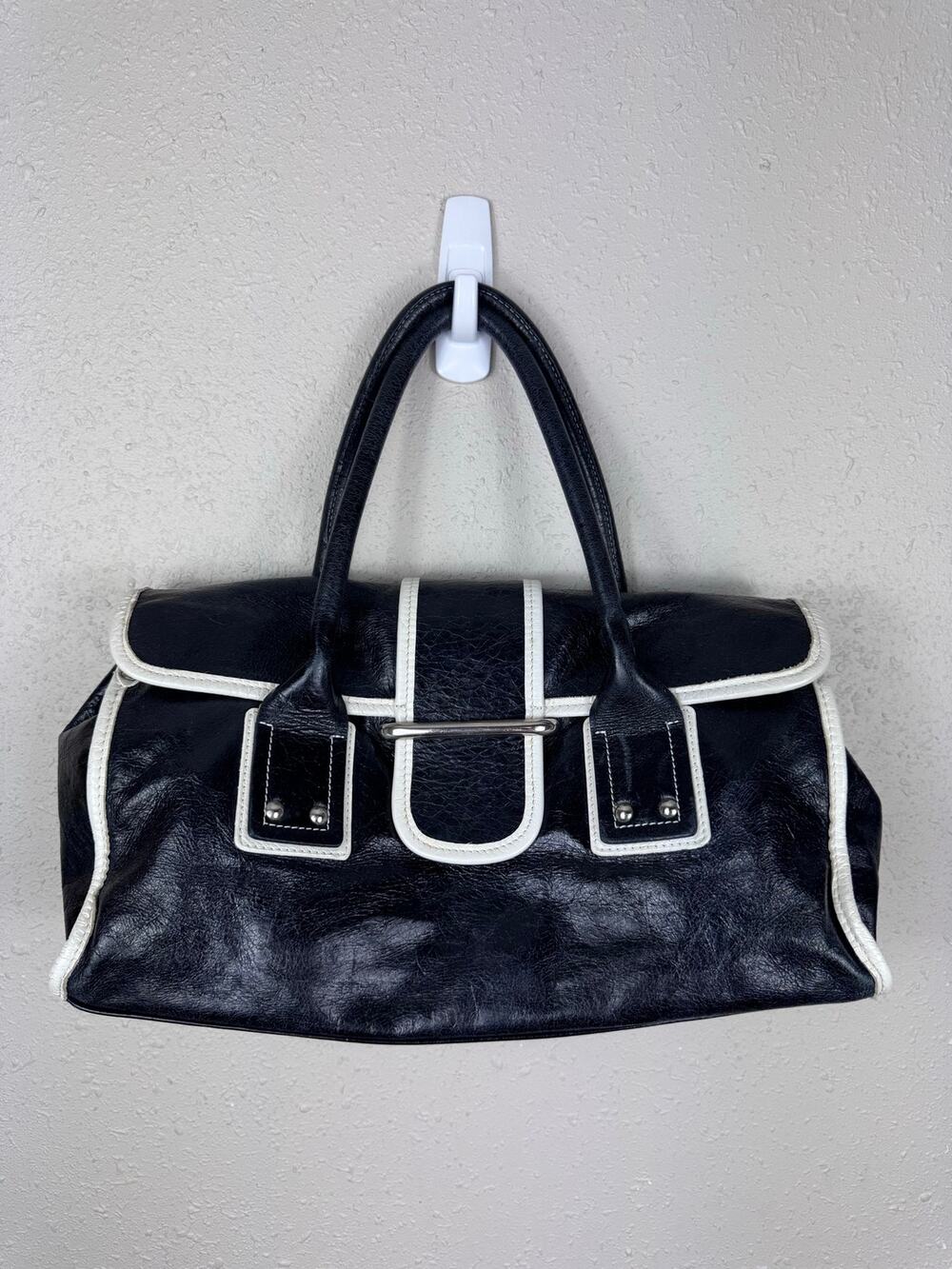 Vintage Roberta Gandolfi Slouchy Leather Handbag Made in Italy